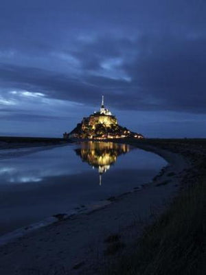 Mont Saint Michel France Poster At Dusk 27inx40in The Poster Depot