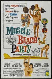 Muscle Beach Party movie poster Sign 8in x 12in