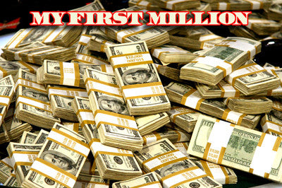 My First Million Money poster Stacks of cash for sale cheap United States USA