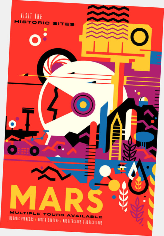 Nasa Travel poster Art poster Mars| theposterdepot.com The Poster Depot