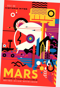 Nasa Travel poster Art poster Mars for sale cheap United States USA