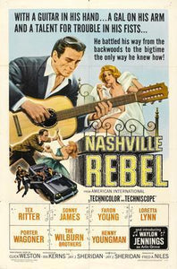 Nashville Rebel movie poster Sign 8in x 12in