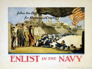 War Propaganda Poster 11x17 Navy