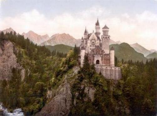 Neuschwanstein Castle Art Photo Sign 8in x 12in