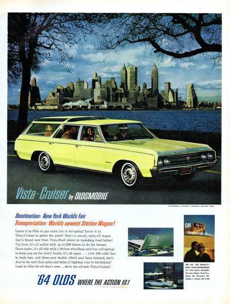 Aviation and Transportation Posters, oldsmobile ad 1964