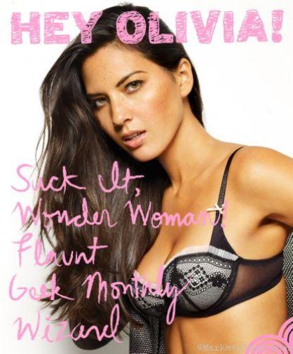 Olivia Munn Photo Sign 8in x 12in