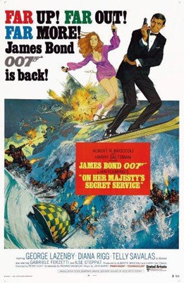 On Her Majestys Secret Service Metal Movie Poster 8in x 12in The Poster Depot