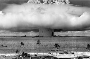 Operation Crossroads Baker Atomic Bomb Nuclear Testing Photo Sign 8in x 12in