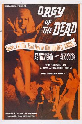 Orgy Of The Dead movie poster Sign 8in x 12in