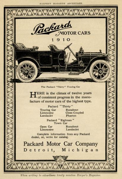 Aviation and Transportation Posters, packard ad