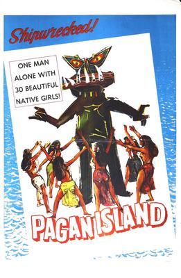 Pagan Island movie poster Sign 8in x 12in