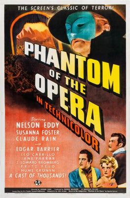 Phantom Of The Opera Metal Movie Poster 8in x 12in