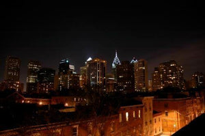 Philadelphia Skyline Photo Sign 8in x 12in