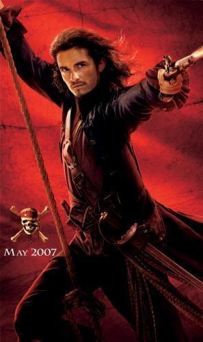 Pirates Of The Caribbean Orlando Bloom movie poster Sign 8in x 12in