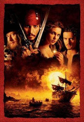 Pirates Of The Caribbean Cast no Text Metal Movie Poster 8in x 12in
