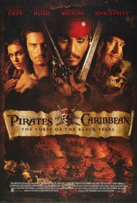 Pirates Of The Caribbean Curse Black Pearl Metal Movie Poster 8in x 12in