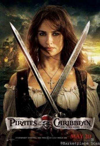 Pirates Of The Caribbean On Stranger Tides movie poster Sign 8in x 12in