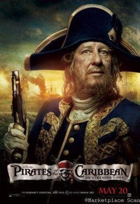 Pirates Of The Caribbean On Stranger Tides movie poster Metal Print 8in x 12in