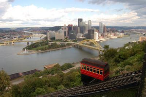 Pittsburgh Skyline Photo Sign 8in x 12in