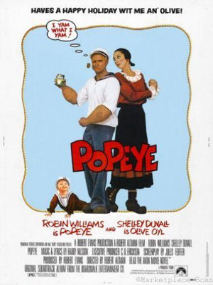Popeye movie poster Metal Print 8in x 12in