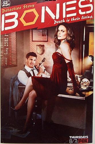 Bones David Boreanaz Emily Deschanel Photo Sign 8in x 12in