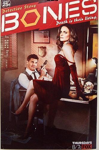 Bones David Boreanaz Emily Deschanel Photo Sign 8in x 12in