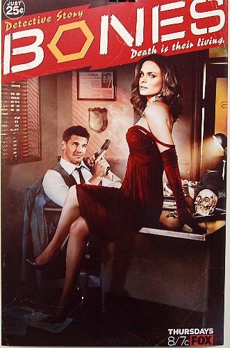 BONES Detective Story Art David Boreanaz Emily Deschanel poster 27x40| theposterdepot.com
