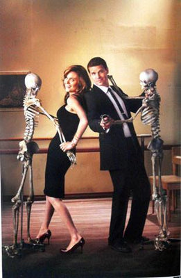 BONES David Boreanaz Emily Deschanel Dancing poster tin Metal Print Wall Art