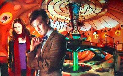 DR. WHO MATT SMITH KAREN GILLAN TARDIS poster tin Metal Print Wall Art