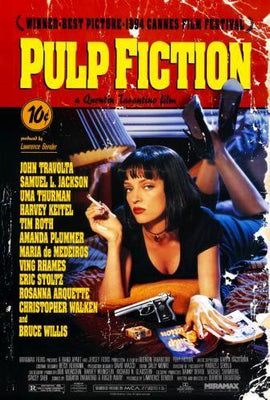 Pulp Fiction Metal Movie Poster 8in x 12in