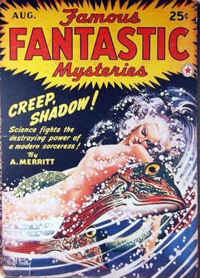 Pulp Fiction Art Famous Fantastic Mysteries Metal Print 8in x 12in