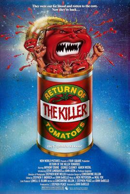Return Of The Killer Tomatoes Metal Movie Poster 8in x 12in