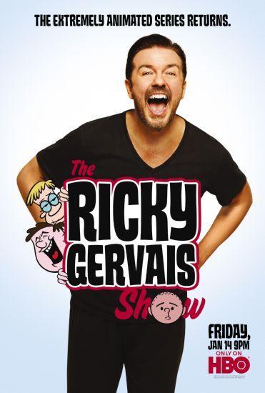 Ricky Gervais Show Photo Sign 8in x 12in