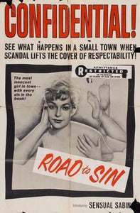 Road To Sin movie poster Sign 8in x 12in