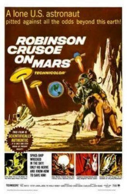 Robinson Crusoe On Mars Metal Movie Poster 8in x 12in