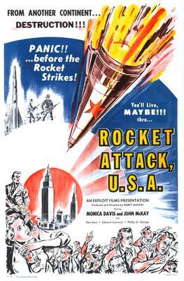 Rocket Attack Usa Metal Movie Poster 8in x 12in