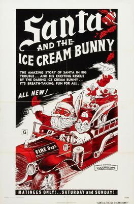 Santa And The Ice Cream Bunny movie poster Metal Print 8in x 12in