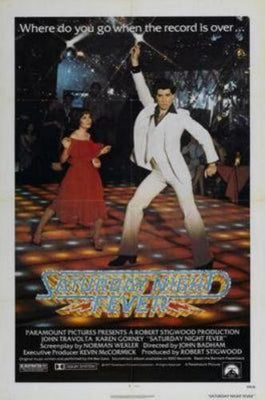Saturday Night Fever movie poster Metal Print 8in x 12in