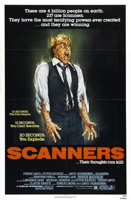 Scanners movie poster Sign 8in x 12in