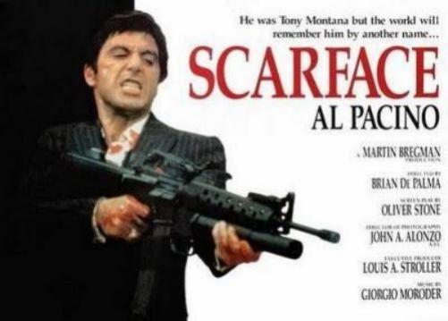 Scarface Quad Style Metal Movie Poster 8in x 12in