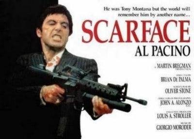 Scarface Quad Style Metal Movie Poster 8in x 12in