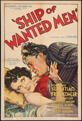 Ship Of Wanted Men Metal Movie Poster 8in x 12in