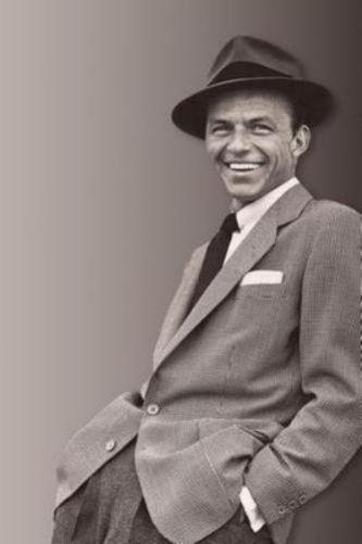 Frank Sinatra Suit Fedora Photo Sign 8in x 12in