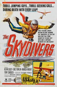 Skydivers The movie poster Sign 8in x 12in