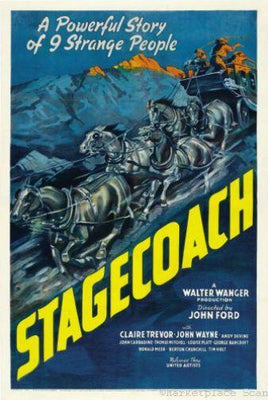 Stagecoach movie poster Metal Print 8in x 12in