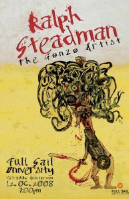 Ralph Steadman Art Exhibition poster| theposterdepot.com