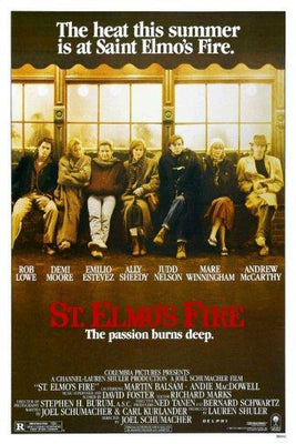 St Elmos Fire movie poster Metal Print 8in x 12in