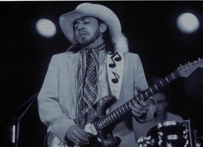 Stevie Ray Vaughn Black and White Metal Poster Choose Style The Poster Depot