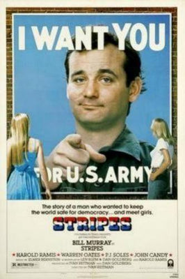 Stripes Metal Movie Poster 8in x 12in