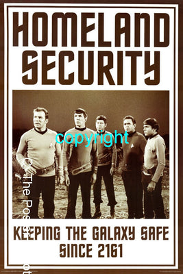 Star Trek poster Funny Humor Kirk And Spock As Homeland Security poster for sale cheap United States USA